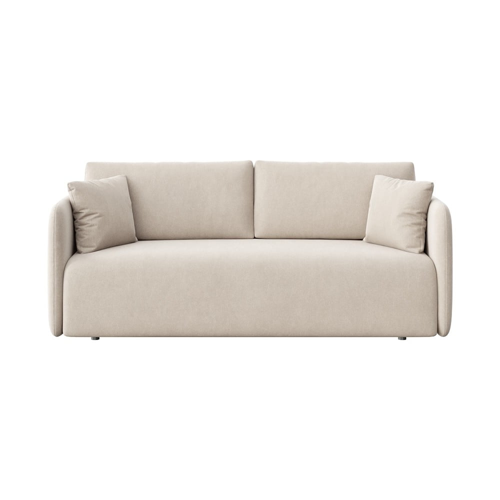 Canapea bej extensibilă cu tapițerie din catifea 220 cm Chaum – Rodier