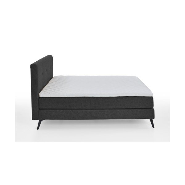 Pat boxspring gri antracit 160x200 cm ANCONA – Meise Möbel-image-2