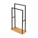 Suport pentru prosoape cu bază din bambus Wenko, negru