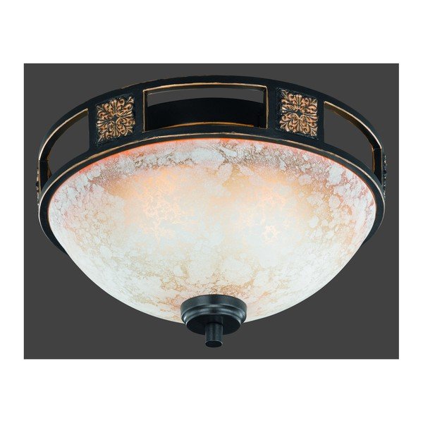 Plafonieră neagră cu abajur din sticlă ø 33 cm Quinta – Trio-image-2