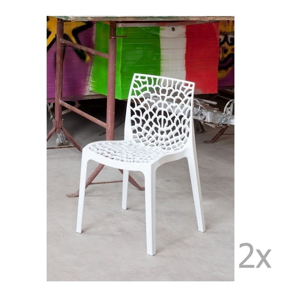 Set de 2 scaune Castagnetti Apollonia, alb