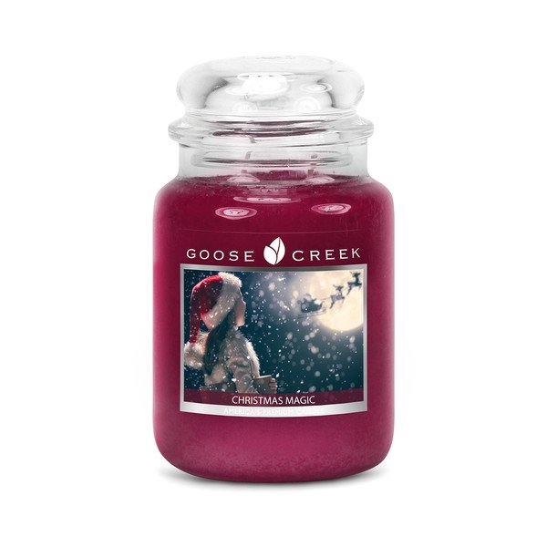 Lumânare parfumată în recipient de sticlă Goose Creek Christmas Magic, 150 ore de ardere