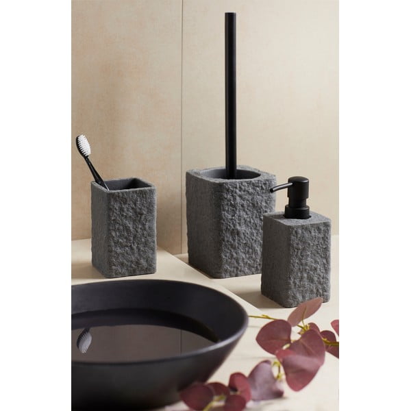 Dozator săpun Wenko Villata, 300 ml, gri închis-image-1