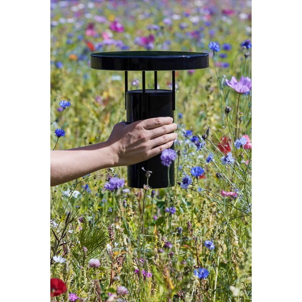 Veioză neagră LED cu intensitate reglabilă cu abajur din metal (înălțime 28 cm) BringMe – Hübsch-image-1