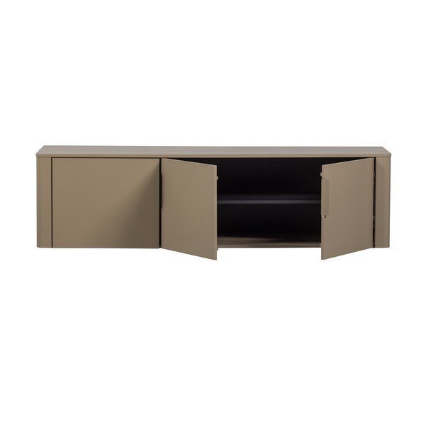 Comodă TV taupe din lemn de pin 154x56x44 cm Gunnar – WOOOD-image-2