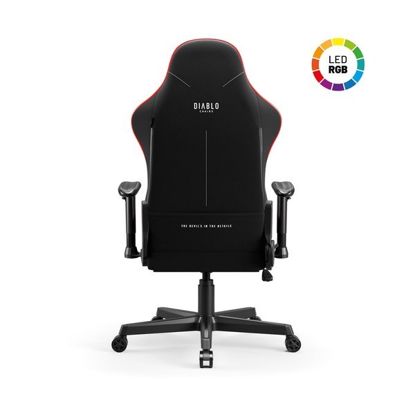 Scaun de gaming negru X-Starter LED – Diablo Chairs-image-4