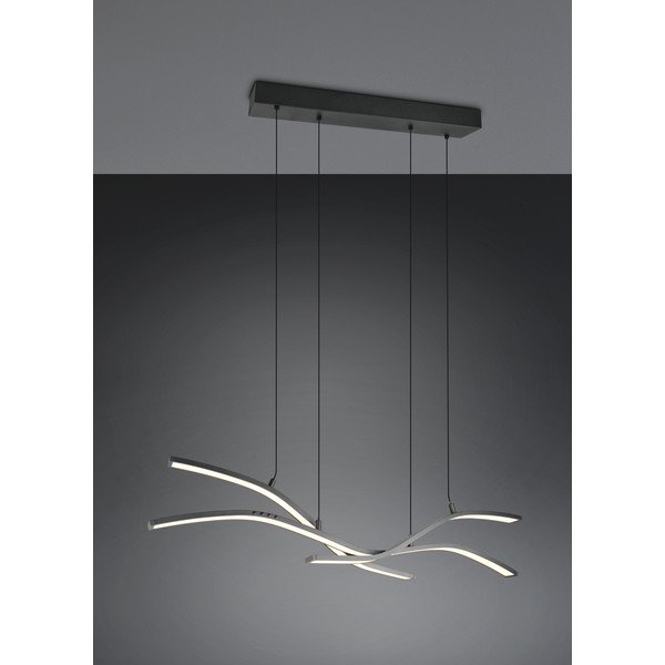 Lustră negru-mat LED cu control prin telecomandă/cu intensitate reglabilă din metal Spider – Trio Select-image-3