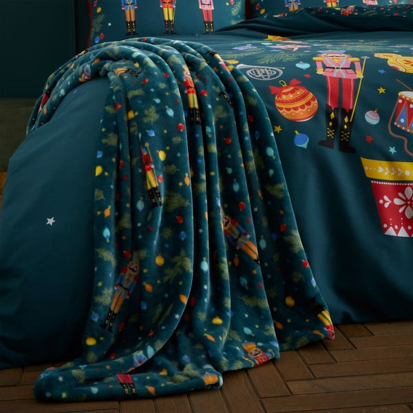 Pătură din micropluș 130x170 cm  cu model de Crăciun Nutcracker – Catherine Lansfield