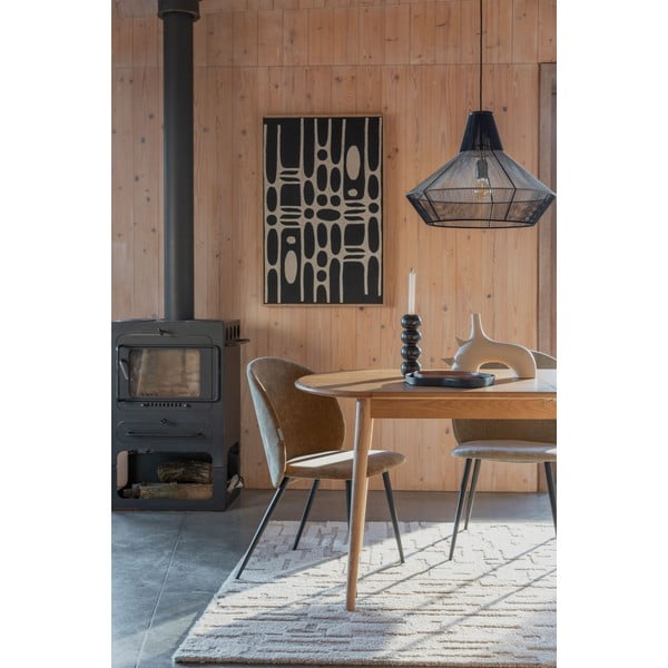 Masă de dining extensibilă cu blat cu aspect de lemn de stejar cu blat suplimentar 90x180 cm Twist – Zuiver-image-1