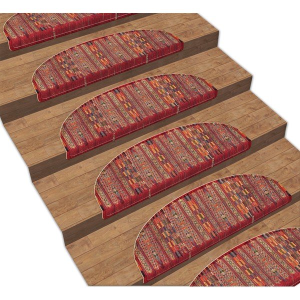 Covorașe pentru scări roșii în set de 16 bucăți 65x20 cm Anatolia - Vitaus-image-1