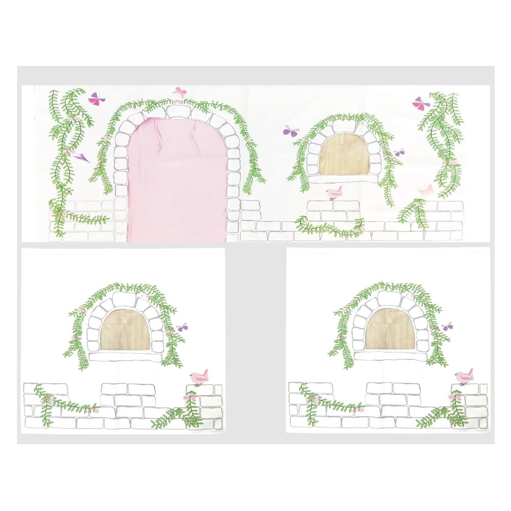 Draperie pentru copii pentru pat 3 buc. 195x75 cm Birdy – Vipack