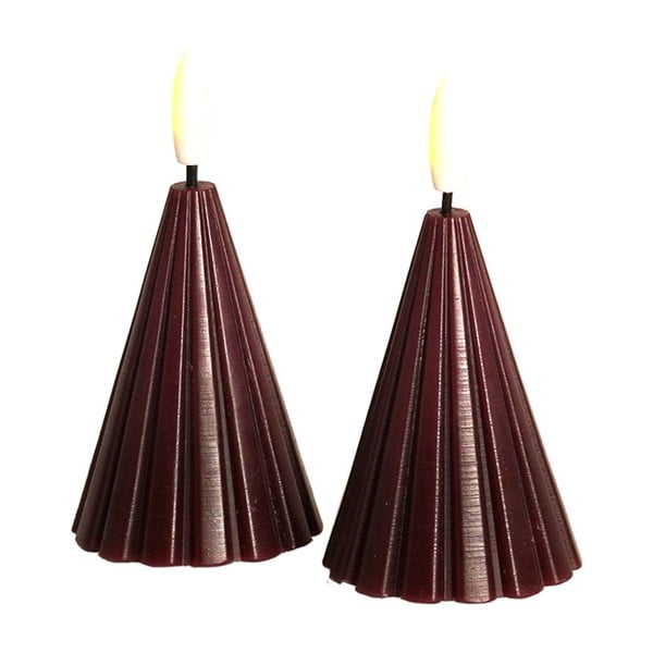 Decorațiune luminoasă de Crăciun burgundy 2 buc. ø 6 cm Laura – Sirius