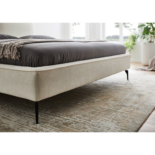 Pat matrimonial fildeș tapițat fără somieră 160x200 cm Infinity – Meise Möbel-image-3