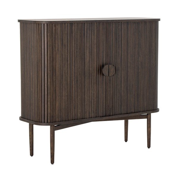 Comodă joasă cu aspect de lemn de stejar cu ușă glisantă 110x100 cm Valencia – Bloomingville-image-4
