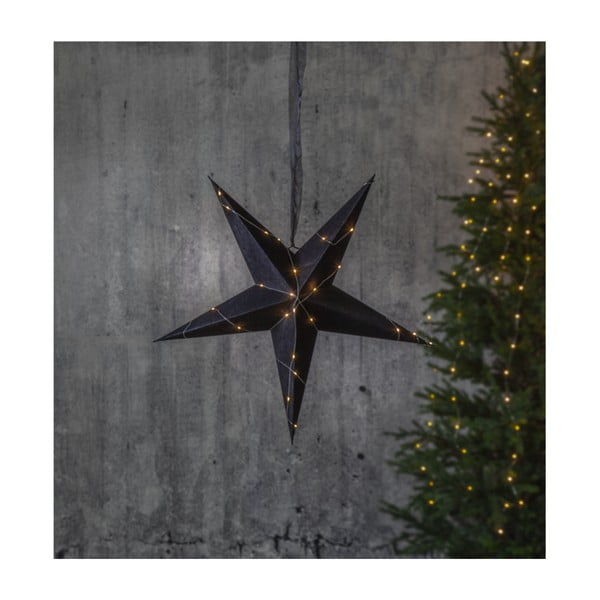 Decorațiune luminoasă pentru Crăciun Star Trading Velvet, negru, ø 60 cm