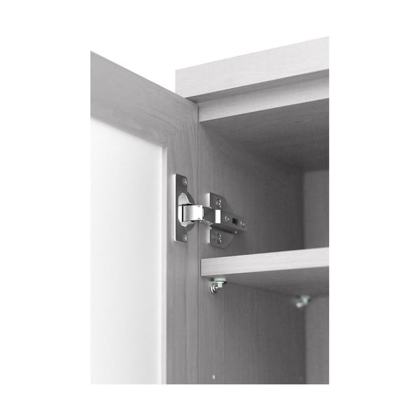 Dulap de baie din lemn de stejar Wireworks Mezza, alb-image-4