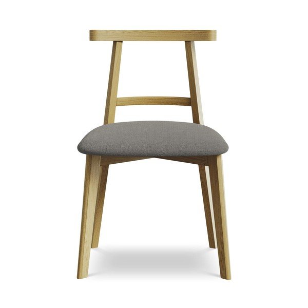 Scaun de dining gri din lemn masiv Ohelo – Makamii-image-1