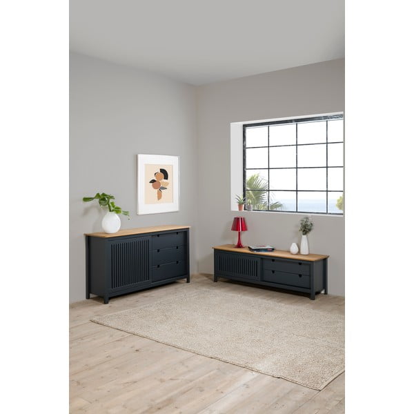 Masă TV din lemn Marckeric Bruna, gri-image-1