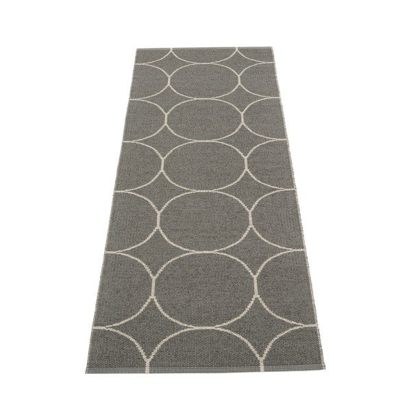 Covor tip traversă pentru interior și exterior gri închis 70x200 cm Boo Charcoal Linen – Pappelina