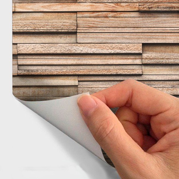 Autocolant pentru perete Ambiance Arcachon Wood Veneer, 40 x 40 cm-image-1