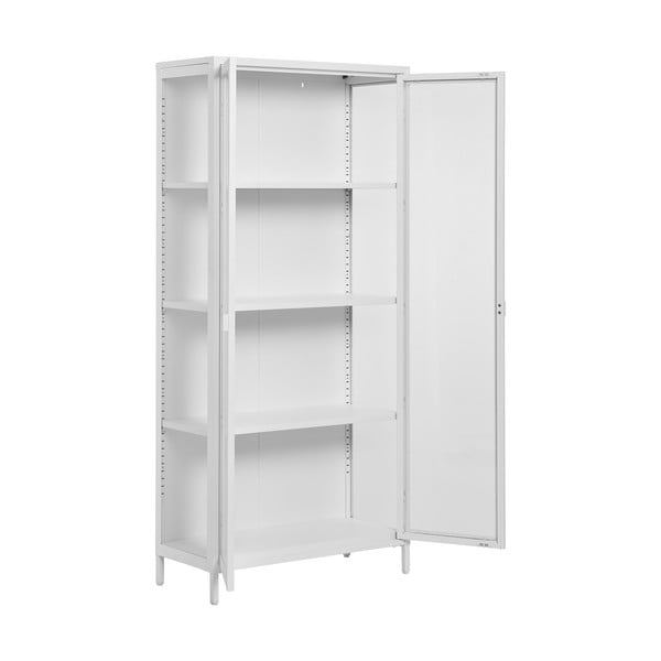 Vitrină albă din metal 80x175 cm Brisbane – House Nordic-image-1