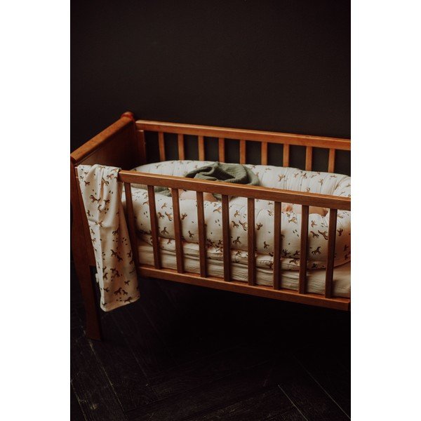 Cuib pentru bebeluș crem Free Horses – Malomi Kids-image-2