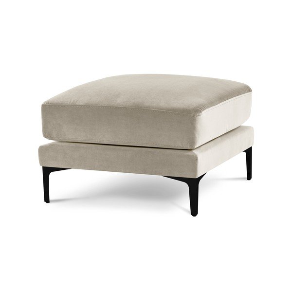 Taburet cu tapițerie din catifea Kooko Home Harmony, bej-image-2