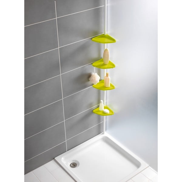 Raft telescopic pentru duș Wenko Compact, auriu-image-3