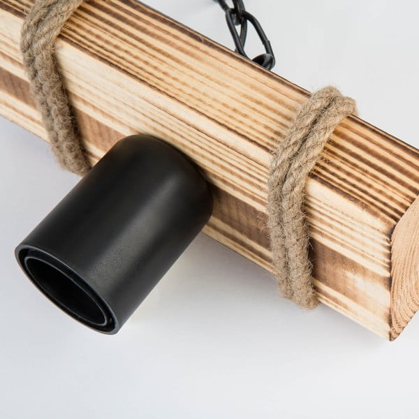 Plafonieră neagră/în culoare naturală 10x20 cm – Squid Lighting-image-1