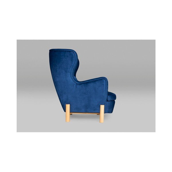 Fotoliu cu spătar înalt SKANDICA Ingrid Navy Blue, albastru închis-image-1