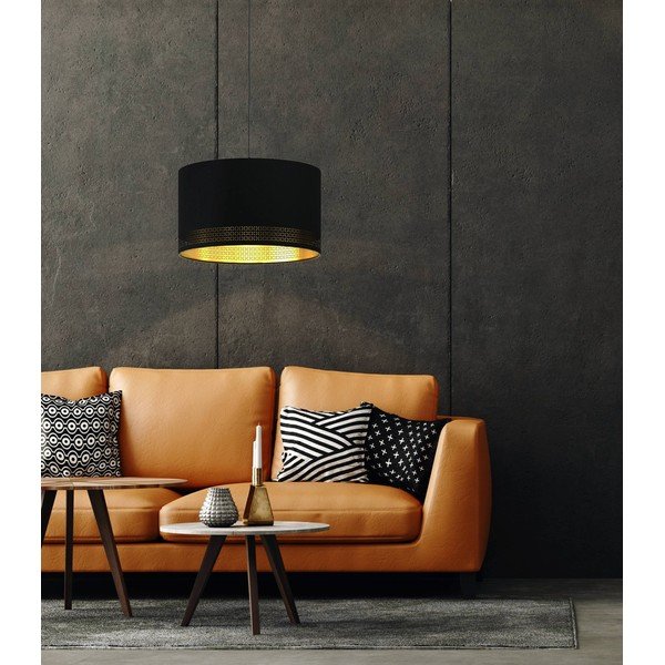 Lustră neagră cu abajur textil ø 38 cm ESTEPERRA – EGLO-image-1