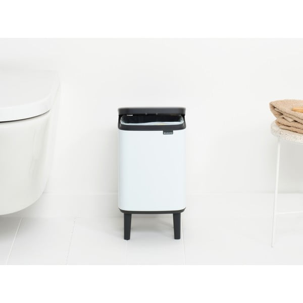 Coș de gunoi alb din oțel 4 l Bo Hi – Brabantia-image-1