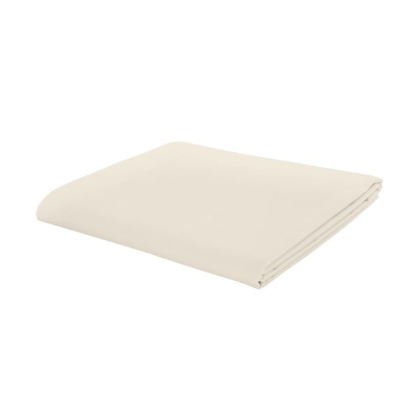Cearceaf crem din bumbac percale 275x275 cm Easy Iron Percale – Catherine Lansfield