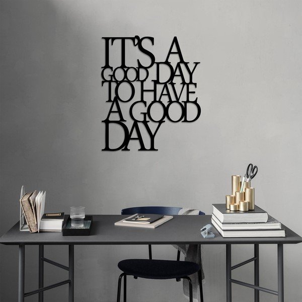 Decorațiune de perete Wallity Good Day, negru-image-1