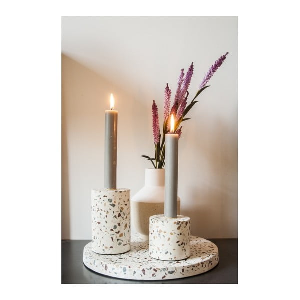 Sfeșnic artizanal PT LIVING Terrazzo Trois, înălțime 7,5 cm-image-4