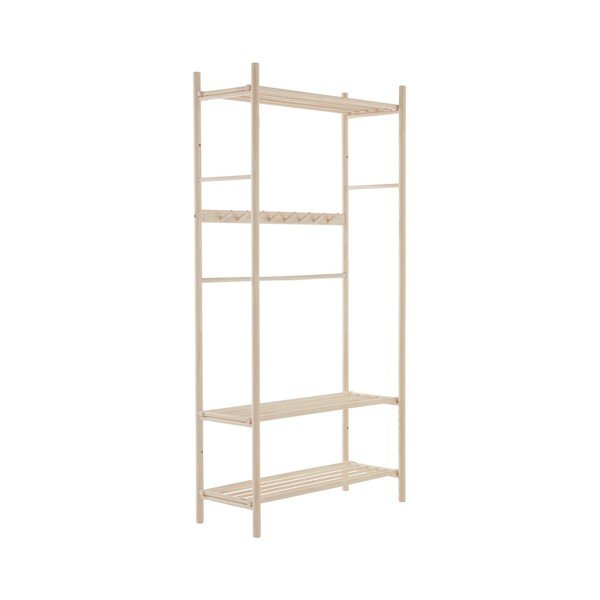 Set pentru hol în culoare naturală deschisă din lemn de pin 100x200x40 cm Woodley – Jotex