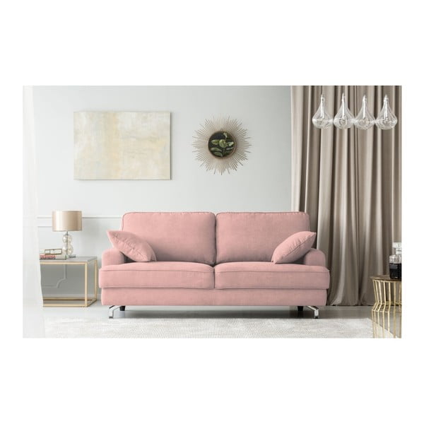 Canapea cu 2 locuri Kooko Home Rumba, roz -image-1