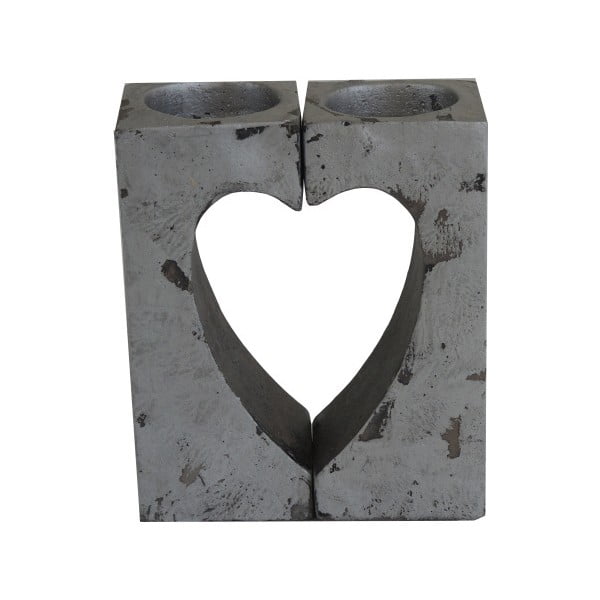 Decorațiune inimă  Stardeco, 14 cm, ciment