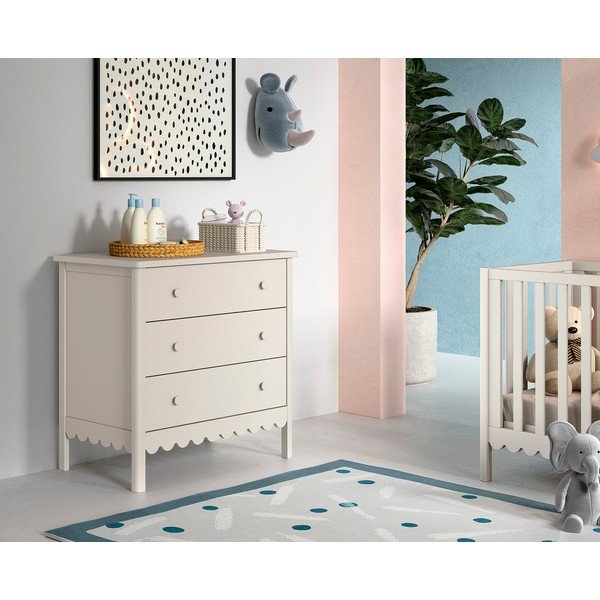 Comodă de copii bej 89x90x55 cm Swingo – Vipack-image-1