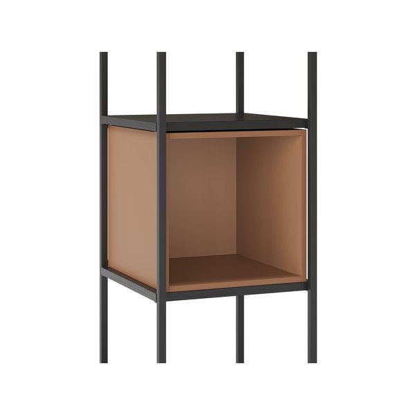 Bibliotecă neagră/cărămizie 36x179 cm Anya – Marckeric-image-4