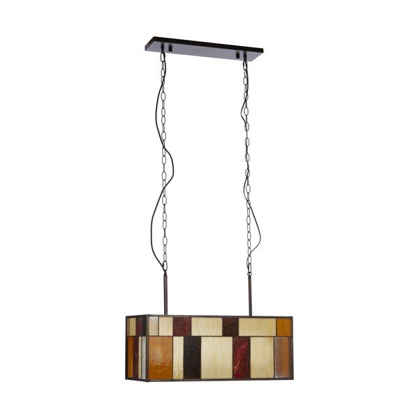 Lustră din metal cu abajur din sticlă Waldorf – Premier Housewares