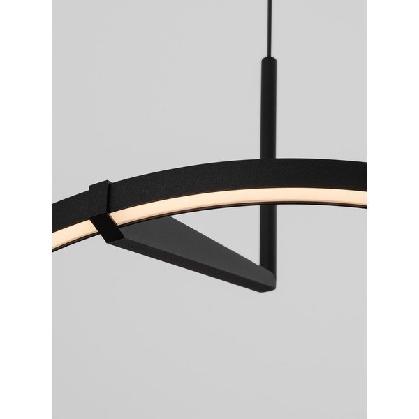 Lustră negru-mat LED cu intensitate reglabilă din aluminiu ø 60 cm Tilia – Nova Luce-image-2