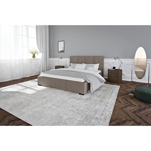 Pat dublu cu somieră și spațiu de depozitare Guy Laroche Home Fascination, 140 x 200 cm, maro - gri-image-4