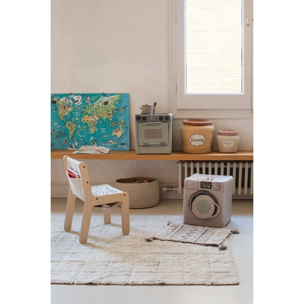 Covor crem lavabil/țesut manual din bumbac 120x160 cm Mosaic – Lorena Canals-image-4