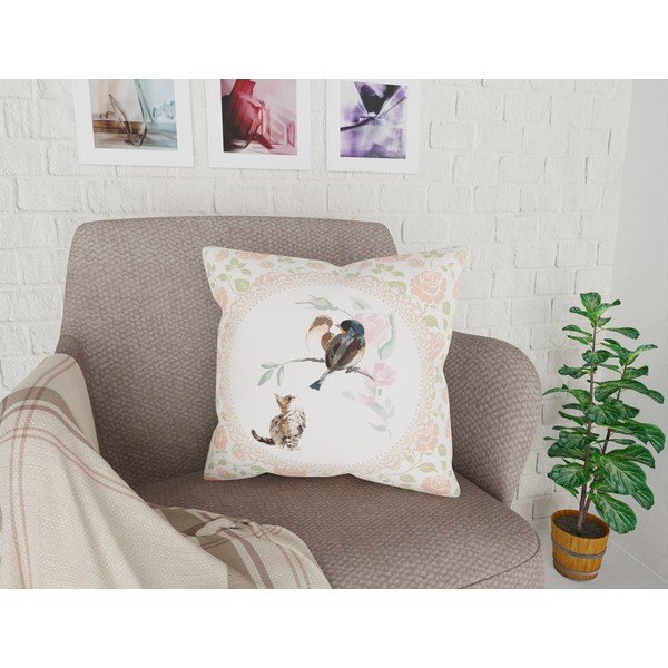 Față de pernă cu amestec din bumbac Vitaus Rustic Vintage, 43 x 43 cm-image-1
