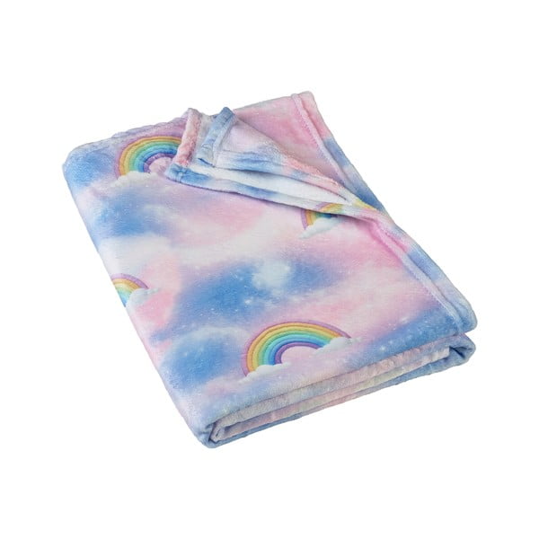 Pătură pentru copii albastră-roz din micropluș/cocolino 130x170 cm Candy Unicorn – Catherine Lansfield