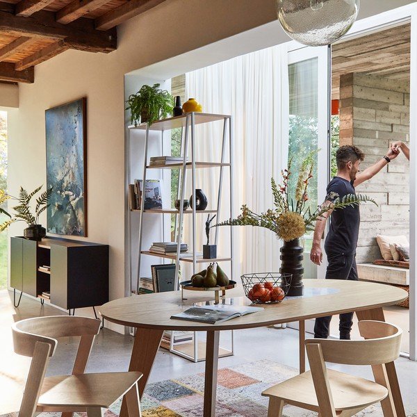 Scaune de dining în culoare naturală 2 buc. din lemn masiv de fag Sand – TemaHome-image-1