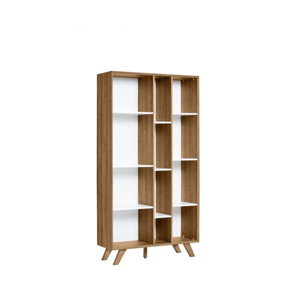 Bibliotecă cu detalii albe Marckeric Tivoli, 98 x 184 cm-image-4