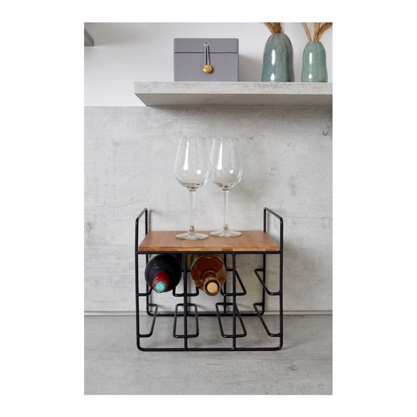 Suport pentru 6 sticle cu raft din bambus Wenko Loft-image-4