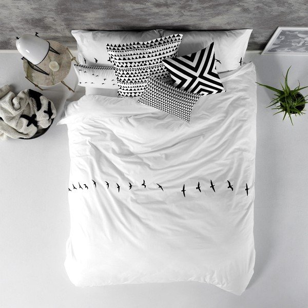 Husă din bumbac pentru pilotă Blanc Trip, 200 x 200 cm-image-2